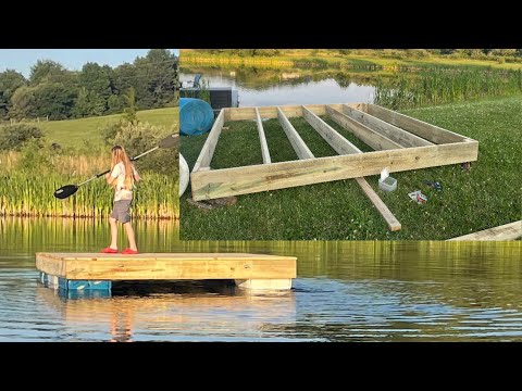 How to build a floating dock with plastic barrels