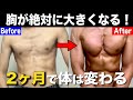 【2分半】胸の上部・中部・下部を鍛える!鬼の最強自重大胸筋トレーニング!【上級者】
