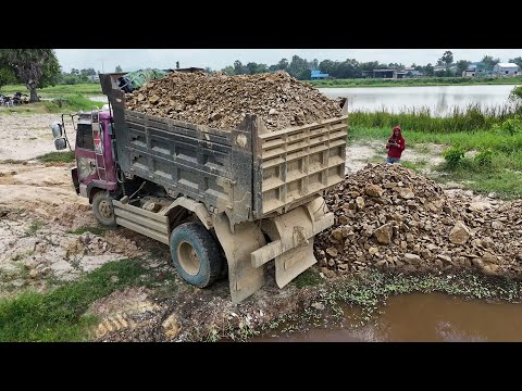Excellent Start Process!! Talented Team fill Massive land using Truck 6-wheel & Powerful Dozer