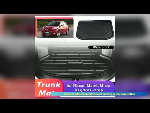 Exclusive Car Trunk Mat for Nissan March Micra K13 2011~2016 2012 2013 Luggage Waterproof Rug Cargo