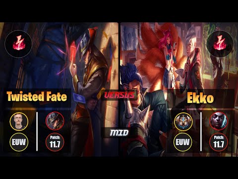 MagiFelix TWISTED FATE (Mid) [Electrocute] VS EKKO - Challenger EUW Patch 11.7
