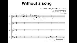 The Carpenters - Without a Song (Transcription)