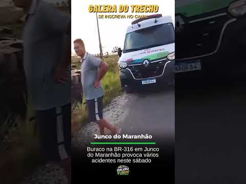 Um buraco na BR 316, no município de Junco do Maranhão, tem causado preocupação