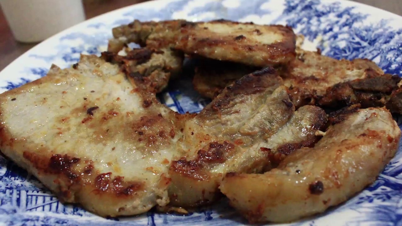 COMO FAZER BISTECA DE PORCO FRITA - CANAL APRENDIZ /212