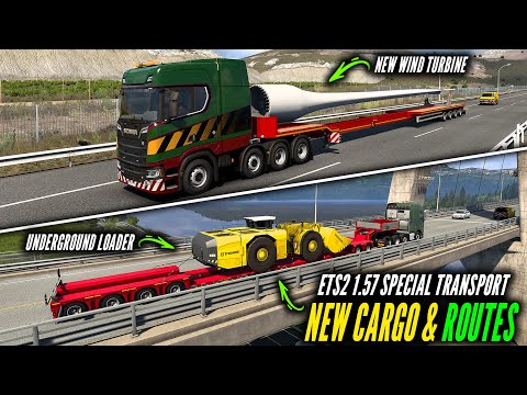 ETS2 1.57 Update: MASSIVE Special Transport Update! New Cargo & Routes!