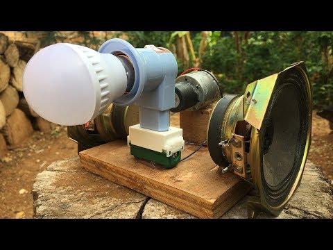 How to Make Free energy With DC Motor Using Magnet Speaker Very Easy - Homemade DIY Science Project