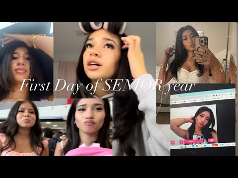 First day of SENIOR YEAR | GRWM | mini vlog 