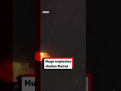 Watch the video | Moment huge explosion shakes Beirut. #Israel  #Lebanon  #MiddleEast #BBCNews