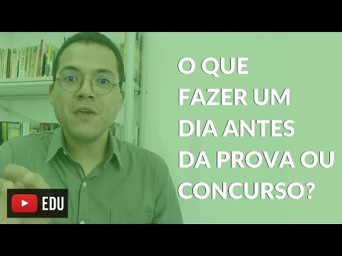 O que fazer um dia antes da prova ou concurso? Professor Piccini Responde