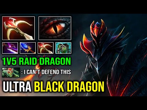 SUPER Flying Black Dragon Craziest Level 30 Power with Aghanim & Silver Edge Vs Rapier Medusa DotA 2