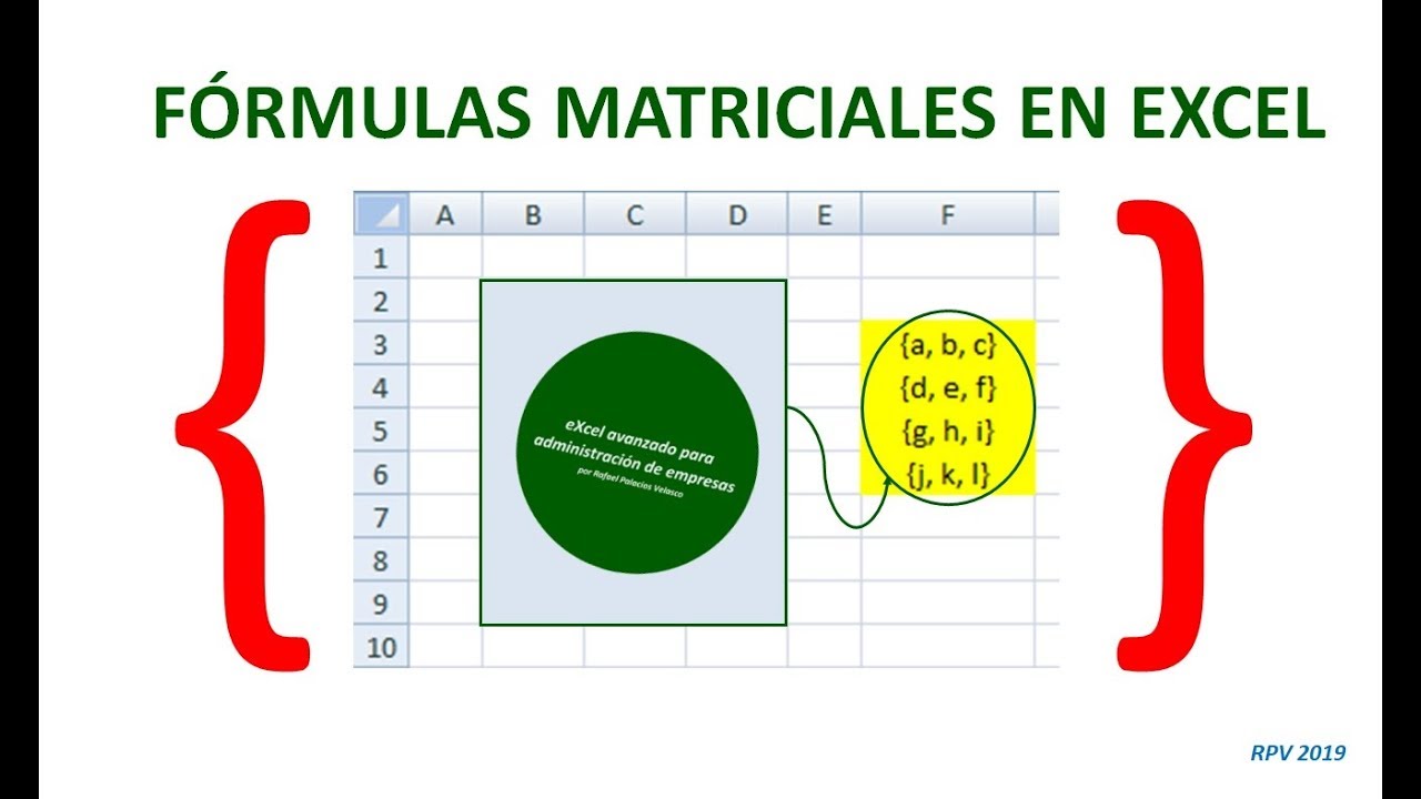 Fórmulas matriciales en Excel