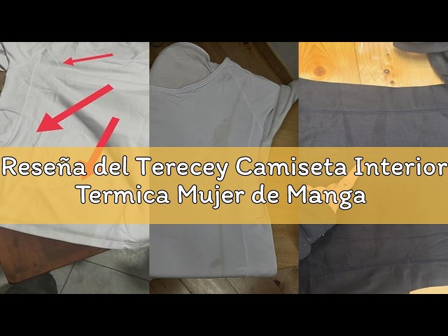 Vídeo relacionado con Terecey Camiseta Interior Termica Mujer de Manga Larga con Cuello Redondo Tops Deportivo de Invierno para Running Gym Crossfit Gris Oscuro