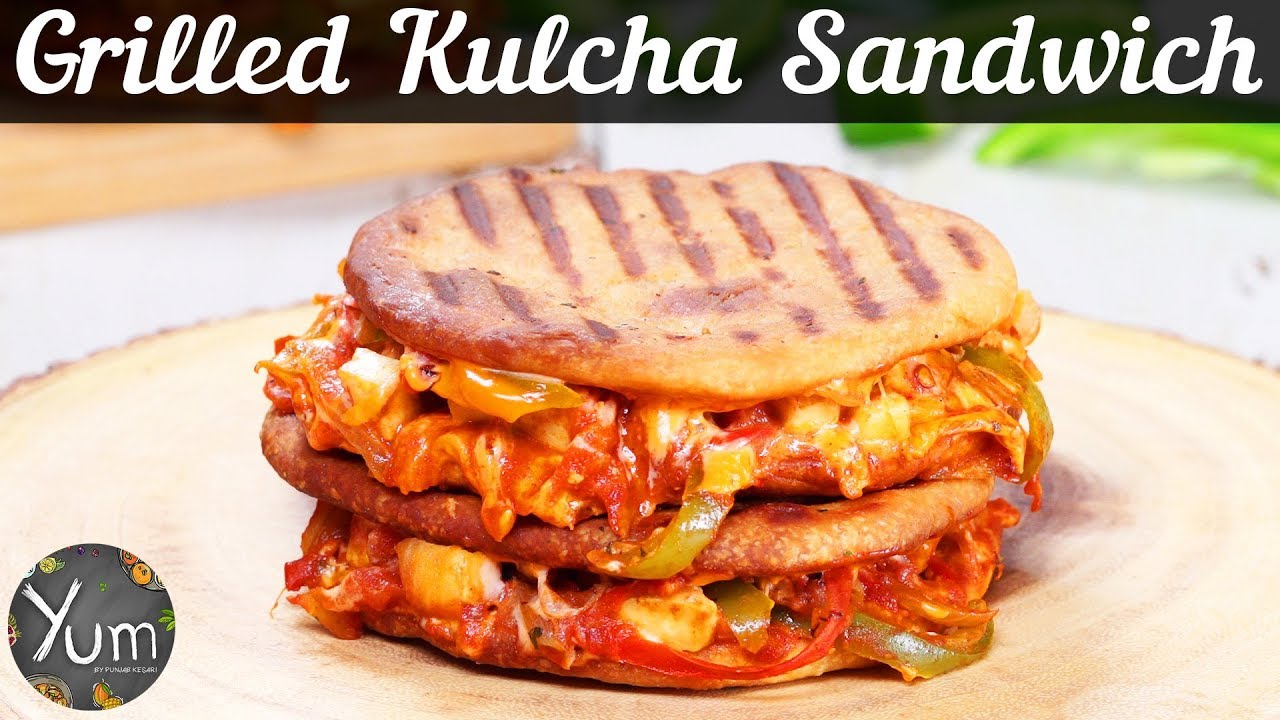 Grilled Kulcha Sandwich | How to Make Grilled Kulcha Sandwich | Homemade Grilled Kulcha Sandwich