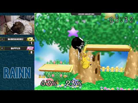 Charity East Losers Quarters - BarkSanchez (Pikachu) Vs. Qapples (Kirby) Super Smash Bros. - SSB64