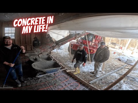 Surprise winter CONCRETE pour! YES!