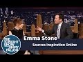 Emma Stone Sources Inspiration Online