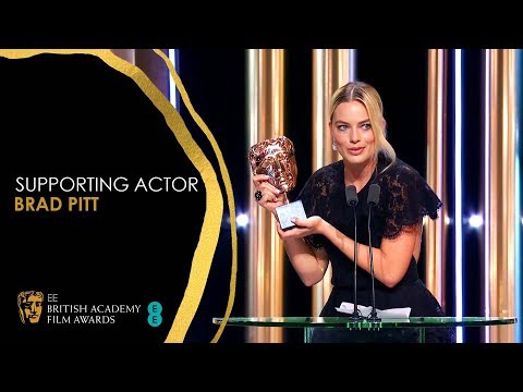 Margot Robbie's Hilarious Speech for Brad Pitt's Supporting Actor Win | EE BAFTA Film Awards 2020