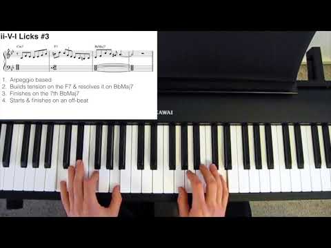 ii-V7-I Licks and Jazz Improvisation Exercises
