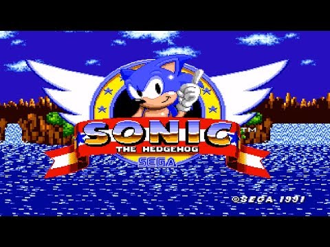 Sonic the Hedgehog 1991 Sega Genesis Green Hill Zone Gameplay