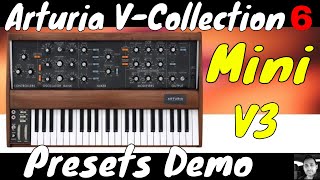 Video thumbnail for Arturia V Collection 6 | Mini V3 | Presets Demo by Simon Le Grec