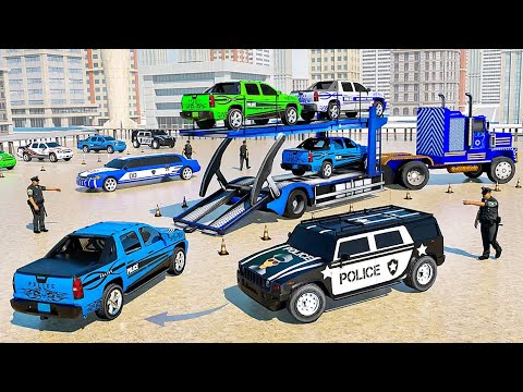 US Police Airplane and Car Transporter Simulator | Android iOS Gameplay
