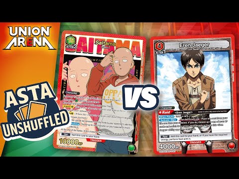 Green Saitama vs Red Eren Yeager! | One Punch Man vs Attack On Titan | Union Arena TCG Match