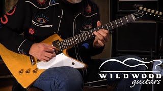Video thumbnail for Gibson Custom Shop 1958 Korina Explorer  •  SN: 821390 by Wildwood Guitars