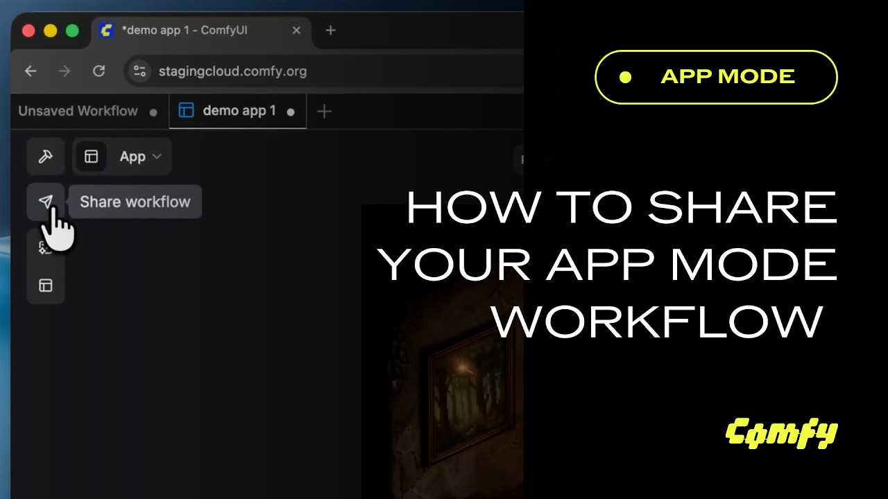 How to Share Your ComfyUI App Mode Workflow on Comfy Cloud