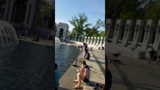 Veteran chases disrespectful foreigners out of WWII War memorial in DC