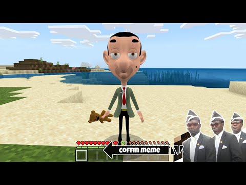 I found Real Mr. Bean Cartoon in Minecraft - Coffin Meme