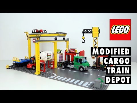 Modifying the LEGO City Train Cargo Depot to work better in my Custom LEGO City