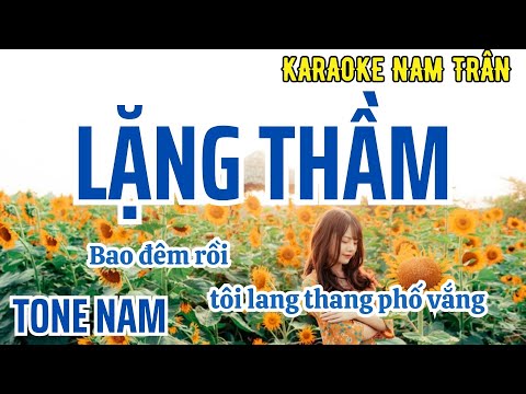 Karaoke Lặng Thầm (Thế Hiển) Tone Nam | Nam Trân