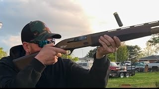 Gforce GF1 Refuge 12ga quick review. Clay shooting. Mossberg silver reserve 12ga
