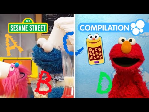 Sesame Street: TWO Episodes! Elmo and Cookie Monster learn the ABCs