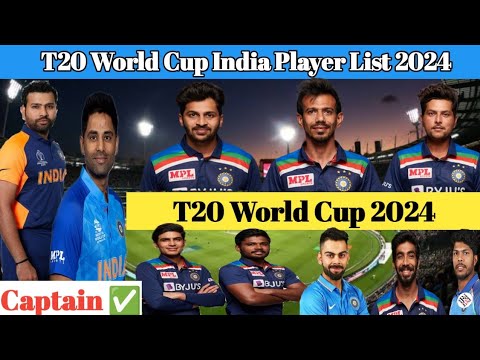 ICC T20 World Cup 2024 | India Full Squad | India Player List For World Cup 2024 |ICC T20 2024 video