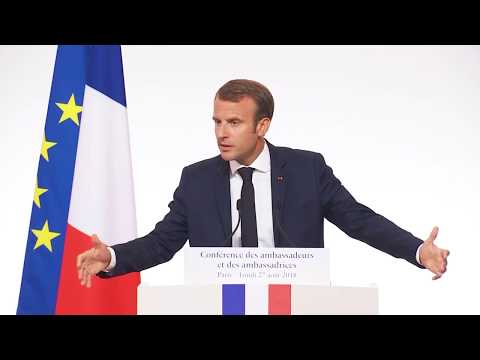 Discours du Président de la République, Emmanuel Macron lors de la conférence des ambassadeurs et de