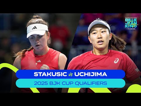 Marina Stakusic (CAN) v Moyuka Uchijima (JPN) | 2025 BJK Cup Qualifiers | Match Highlights