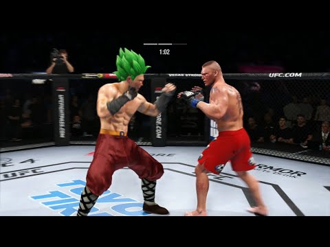 Broly vs. Brock Lesnar Super Saiyan EPIC EA sports UFC 4 fight
