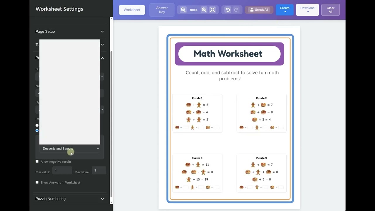 How to Create Math Worksheets — Video Tutorial