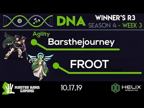 DNA S4:W3 - FROOT (Palutena) Vs. Agility | Barsthejourney (Cloud, Dark Pit) - Winner's R3