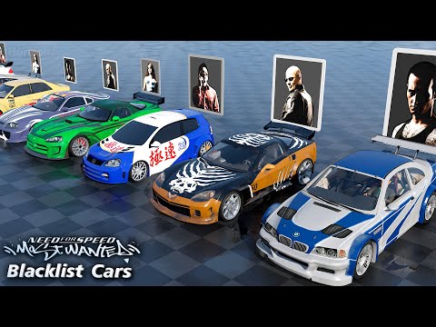 All Blacklist Cars Comparison (NFS:MW 2005)