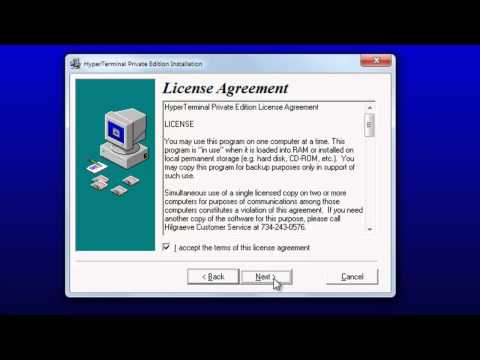comment installer hyperterminal sur windows 7