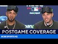 Eddie Rosario & Freddie Freeman following NLCS Game 6 | CBS Sports HQ