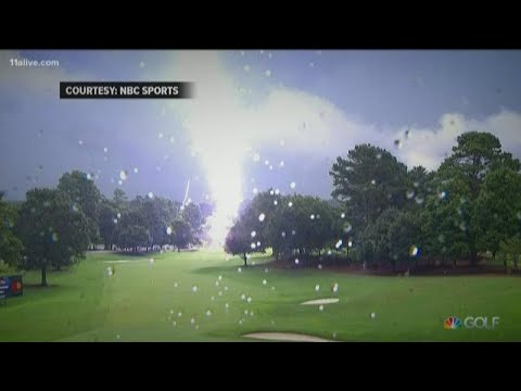 After lightning strike, Atlanta golf tournament went ahead with the show Video