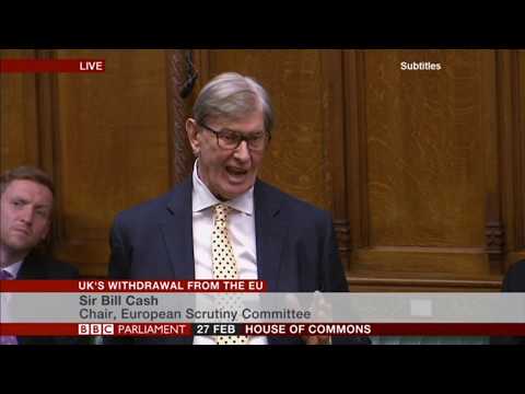 Bill Cash MP at the UK's withdrawal from the EU motion debate