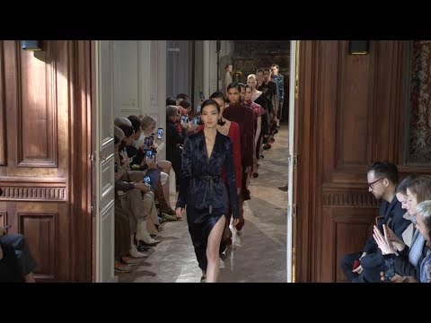 Models and designer on the runway for the Altuzarra Fashion Show in Paris