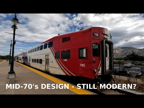 UTA FrontRunner Ogden to Salt Lake City, in the Bombardier Bi-level Commuter Car