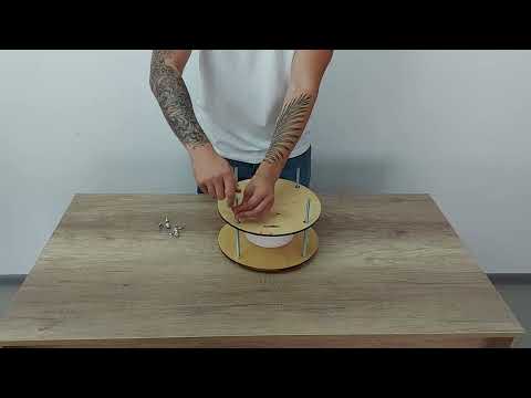 Пресс для сыра деревянный круглый( Метал.разборный) Диаметр-28,5см Высота 20см - фото 1 - id-p1400788031