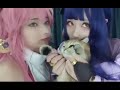 Anime Girls Kissing A Cat