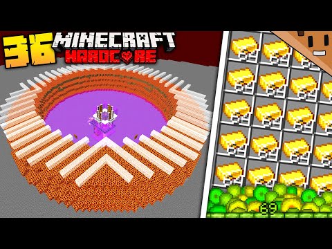 I Built an UNLIMITED GOLD FARM in Minecraft Hardcore (#36)